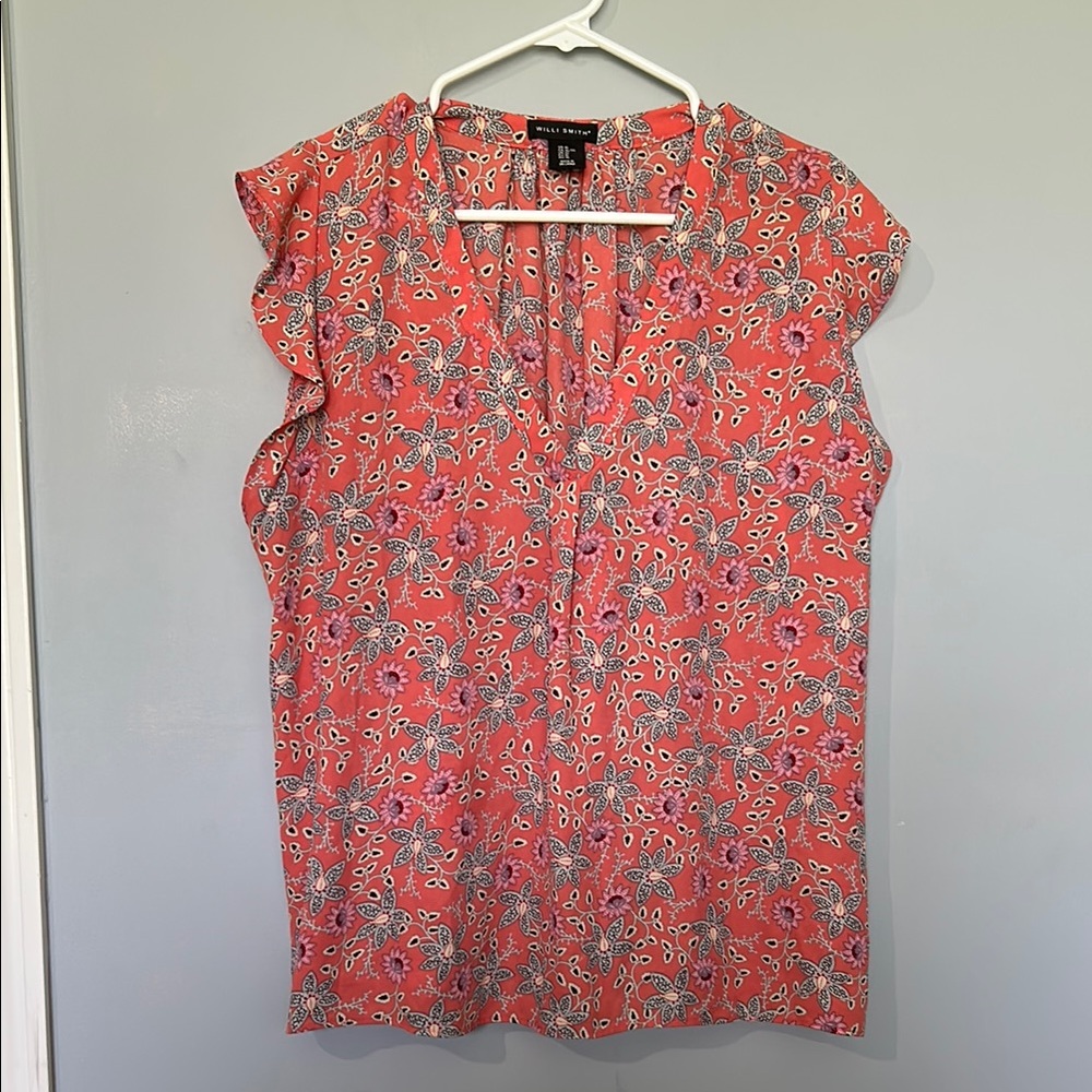 Women’s Willi Smith Floral Blouse size XL